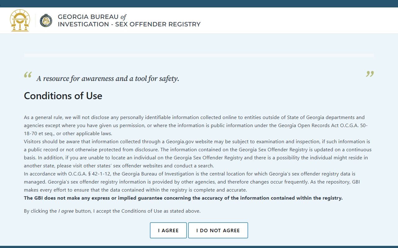 Columbia County arrest records Georgia sex offender registry search