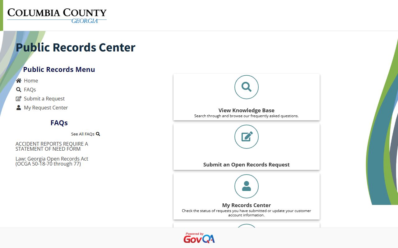 Columbia County court records Public Records Center portal